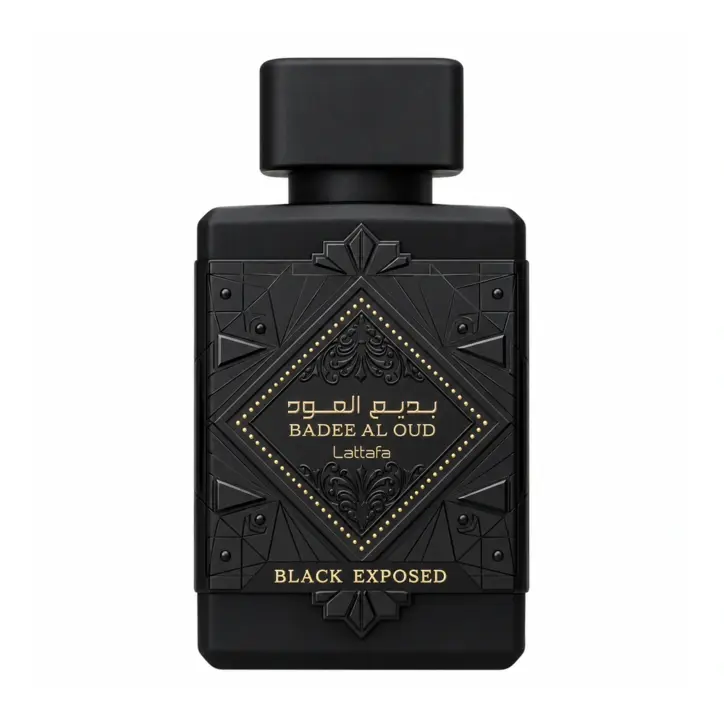 Lattafa Badee Al Oud Black Exposed